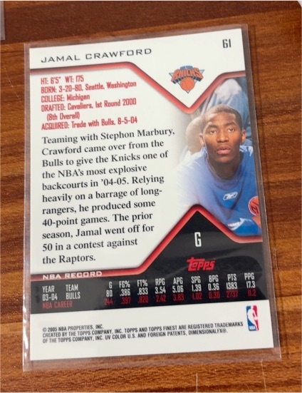 2004-05 Topps #61 Jamal Crawford — front