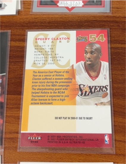 2001-02 Fleer Ultra #54 Speedy Claxton — front