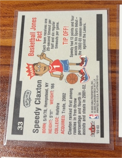 2002-03 Fleer #33 Speedy Claxton — front