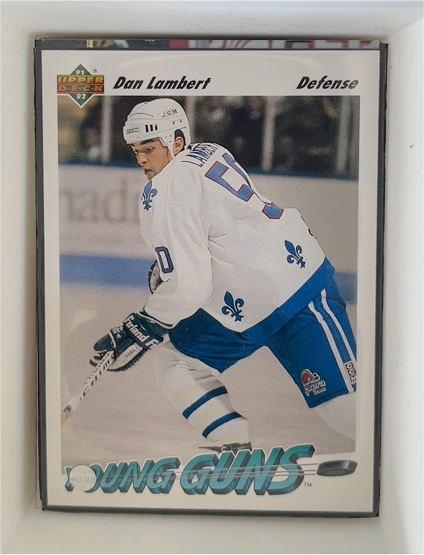 1991-92 Upper Deck #592 Dan Lambert Young Guns — front