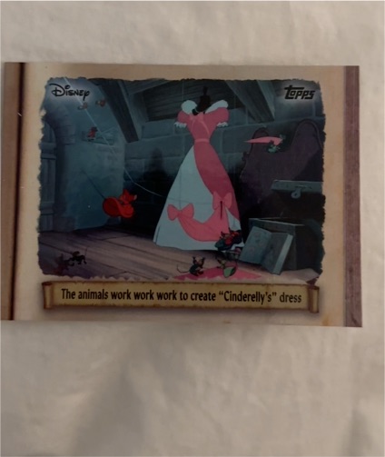 2025 Topps Disney Wonder Cinderella 75th Anniversary #C75-10 The animals work work work to create "Cinderelly's" dress — front