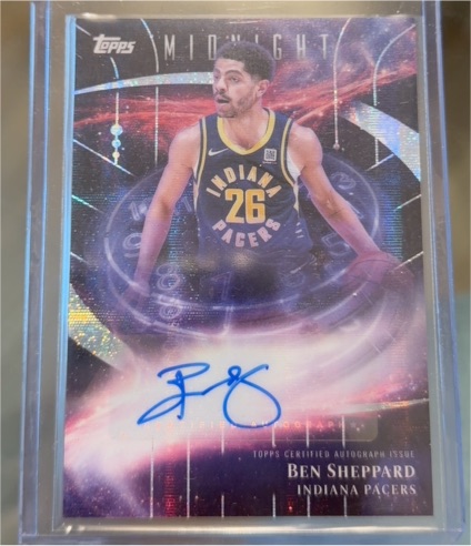2025-26 Topps Midnight #SM-BS Ben Sheppard Stroke of Midnight Auto — front