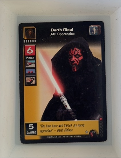 1999 Decipher Young Jedi CCG #71 Darth Maul Sith Apprentice — front