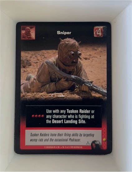 1999 Star Wars: Young Jedi CCG - The Menace of Darth Maul #130 Sniper — front