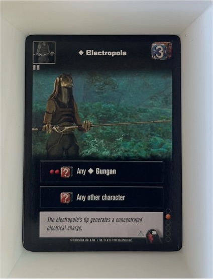 1999 Decipher Star Wars Young Jedi CCG #39 Electropole — front