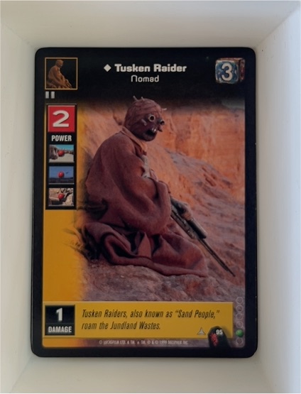 1999 Star Wars Young Jedi CCG #95 Tusken Raider Nomad — front