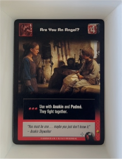 1999 Star Wars Young Jedi #48 Are You An Angel? — front