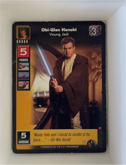 1999 Star Wars Young Jedi CCG - The Menace of Darth Maul Obi-Wan Kenobi #1 — front