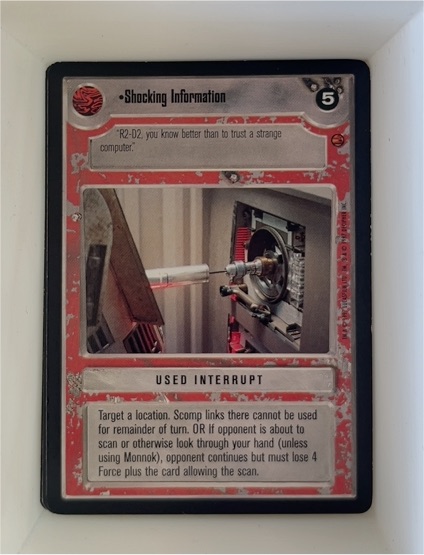 1997 Decipher Star Wars CCG #Shocking Information — front