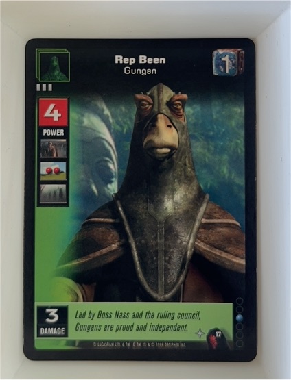 1999 Young Jedi #17 Rep Been — front