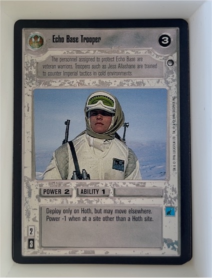 1996 Star Wars CCG Hoth #C Echo Base Trooper — front