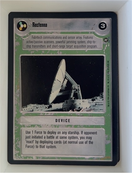 1996 Star Wars CCG Rectenna — front