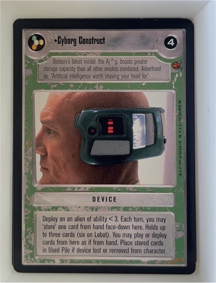 1997 Star Wars Customizable Card Game Cyborg Construct — front