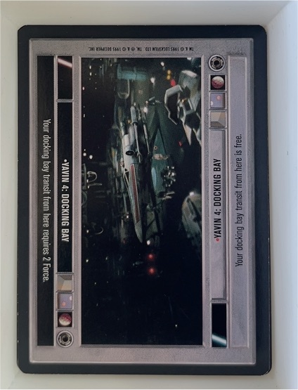 1995 Star Wars CCG Premiere WB Yavin 4: Docking Bay — front