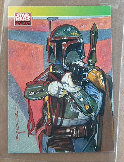 1993 Topps Star Wars Galaxy #127 Brian Stelfreeze Boba Fett — front