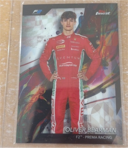 2024 Topps Finest #21 Oliver Bearman F2 - PREMA Racing — front