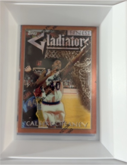 1996-97 Topps Finest Gladiators #4 Calbert Cheaney — front