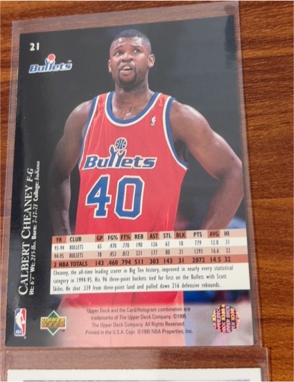 1993-94 Upper Deck #354 Calbert Cheaney — front
