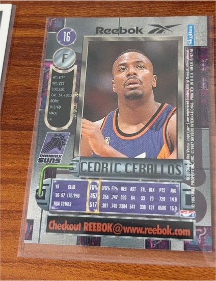 1997-98 Skybox Metal Universe #16 Cedric Ceballos — front