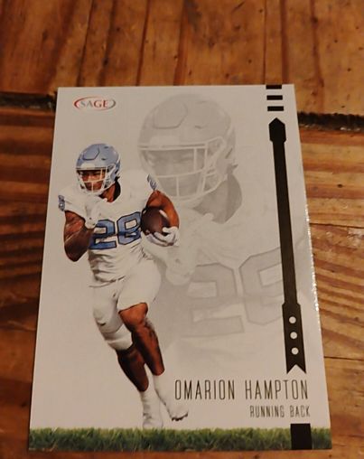 2025 SAGE High Series #124 Omarion Hampton — front