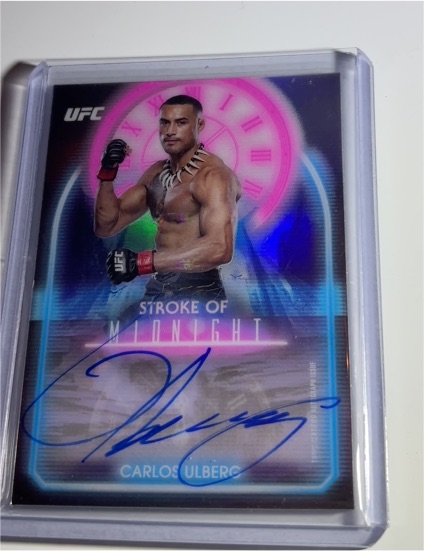 2025 Topps Midnight UFC Stroke of Midnight Autographs Carlos Ulberg #SMA-CU — front
