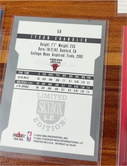 2004-05 Skybox L.E. Edition #50 Tyson Chandler — front