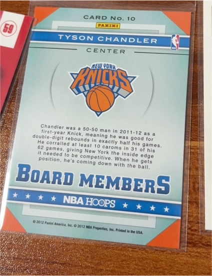 2012-13 Panini NBA Hoops #10 Tyson Chandler Board Members — front