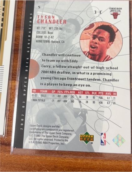 2002-03 Upper Deck Generations #3-C Tyson Chandler — front