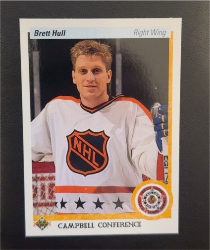 1991 Upper Deck #474 Brett Hull Campbell Conference Card — front