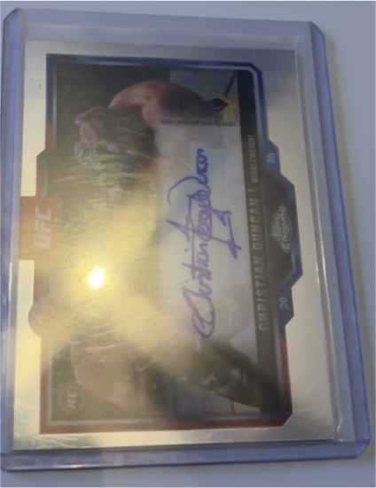 2025 Topps Chrome UFC #CRA-CD Christian Duncan Rookie Autograph — front
