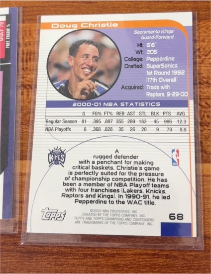2002 Topps #68 Doug Christie — front