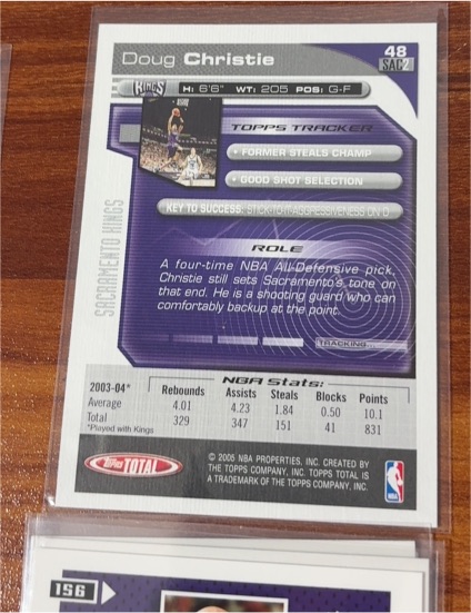 2005-06 Topps Total #48 Doug Christie — front