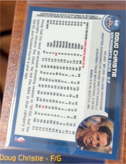 2004-05 Bazooka #123 Doug Christie — front