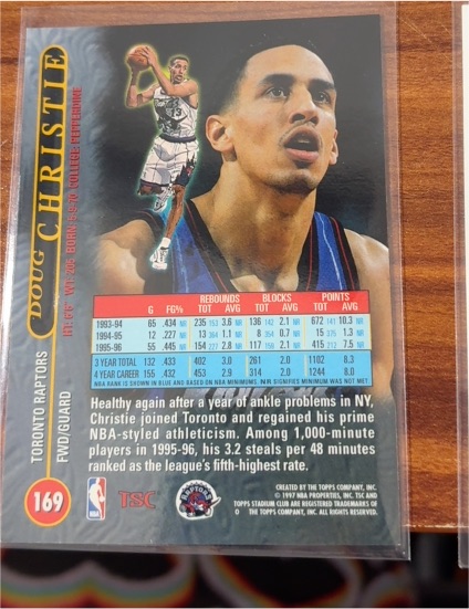1996 Topps Stadium Club #169 Doug Christie — front