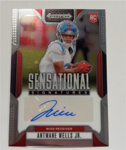 2025 Panini Prizm Draft Picks Sensational Signatures #SS-AWJ Antwane Wells Jr. — front