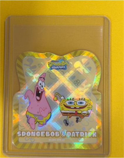 2024 Wondercard Spongebob Squarepants Ocean Party Die Cut #09 SpongeBob & Patrick — front