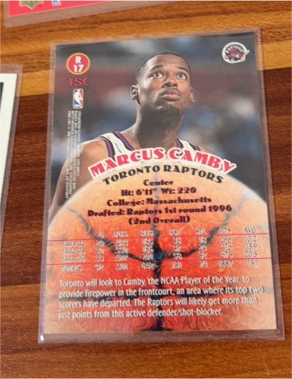 1996-97 Hoops #282 Marcus Camby — front