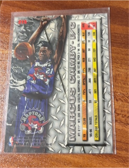 1997 Upper Deck Nestle Slam Dunk #SD-5 Marcus Camby — front