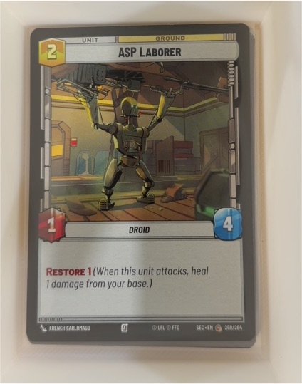 Star Wars Unlimited Secrets of Power #259 ASP Laborer — front