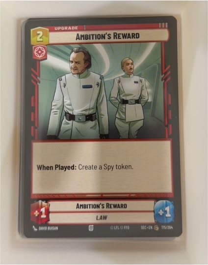 2025 Star Wars Unlimited Secrets of Power #175 Ambition's Reward — front