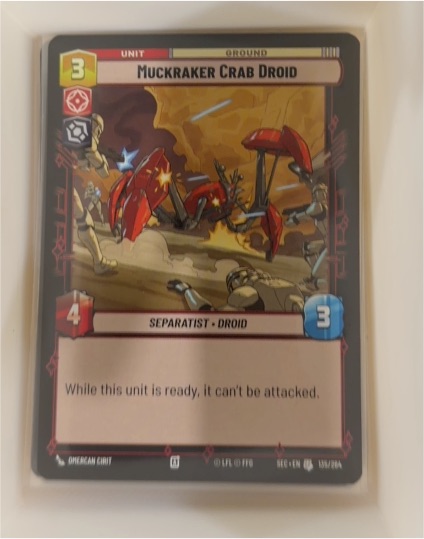 2025 Star Wars Unlimited Secrets of Power #135 Muckraker Crab Droid — front