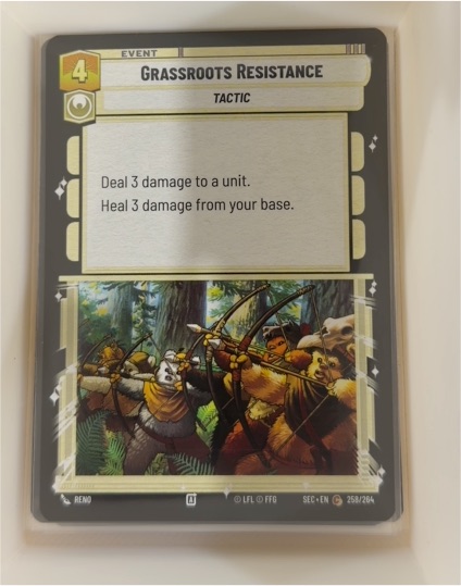 2025 Star Wars Unlimited Secrets of Power #258 Grassroots Resistance — front
