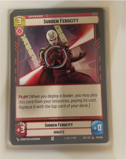2025 Star Wars Unlimited Secrets of Power #176 Sudden Ferocity — front