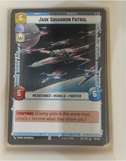 2025 Star Wars Unlimited Secrets of Power #49 Jade Squadron Patrol — front