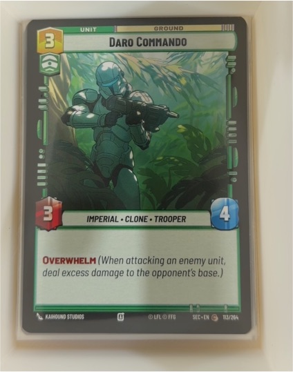 2025 Star Wars Unlimited Secrets of Power #113 Daro Commando — front