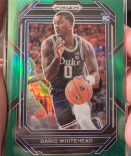2023 Panini Prizm Draft Picks #25 Dariq Whitehead Green Prizm Rookie — front
