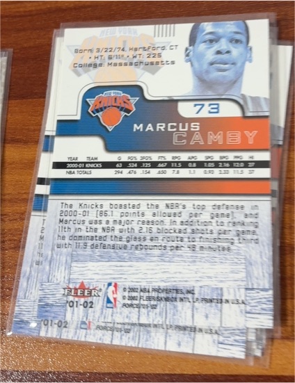 2001-02 Fleer #73 Marcus Camby — front