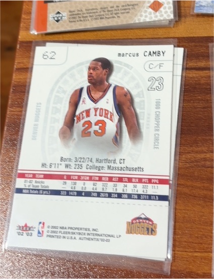 2002-03 Upper Deck #62 Marcus Camby — front