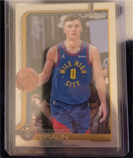 2025-26 Topps Chrome #82 Christian Braun Denver Nuggets — front