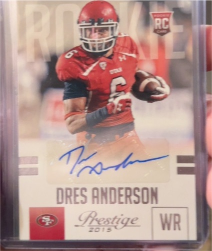 2015 Panini Prestige #234 Dres Anderson Rookie Signatures — front
